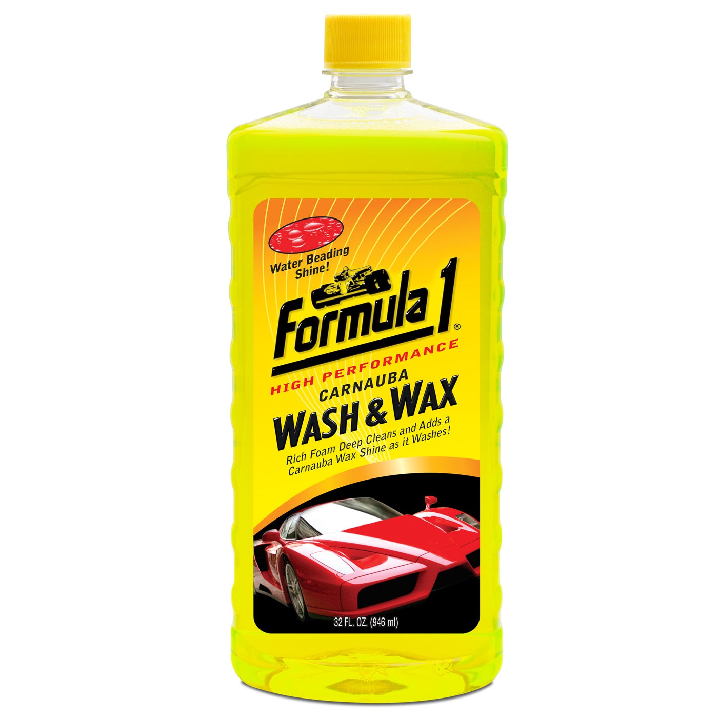 Formula 1 Carnauba Wash & Wax 946ml – Clean & Protect | High Foam