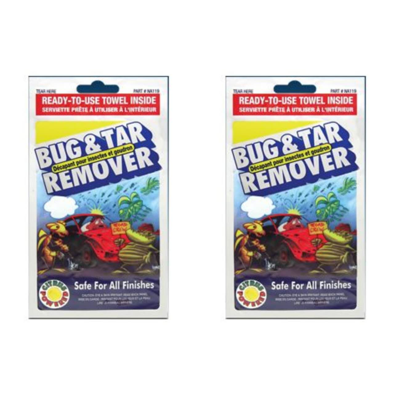 Bug & Tar Remover Towelettes 2-Pack – Remove Bugs, Tar & Grime
