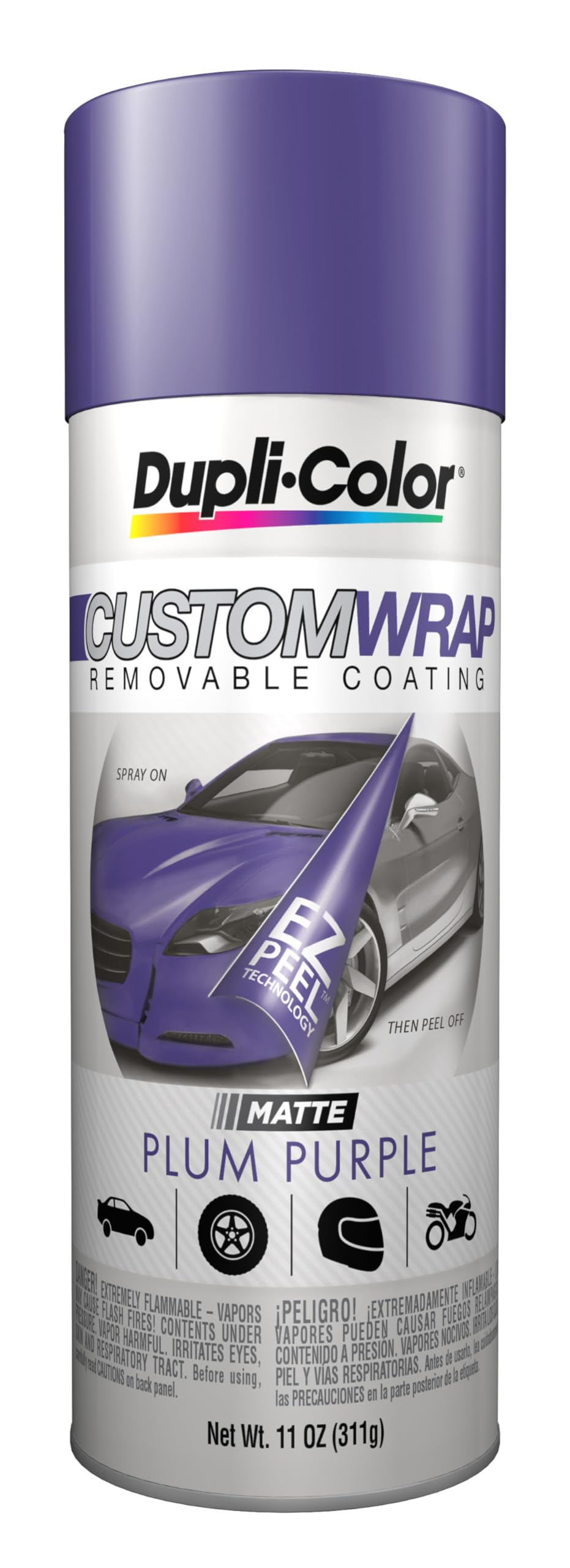 Dupli-Color Custom Wrap 311g – Matte Plum Purple 311 g (CWRC801) – Removable EZ-Peel