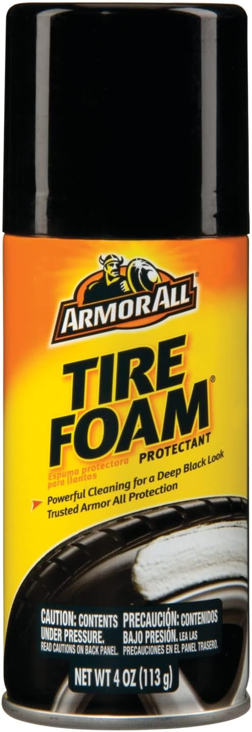 Armor All Tire Foam 4oz / 118ml – Cleans & Shines Wet or Dry Tyres