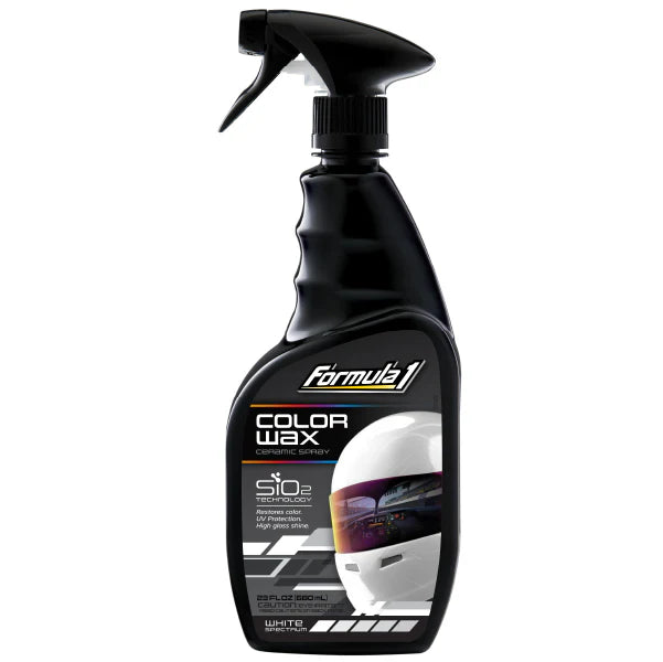 Formula 1 Ceramic Color Wax Spray White 680ml – Restores Paint, Fills Scratches, SiO2 – AU Stock
