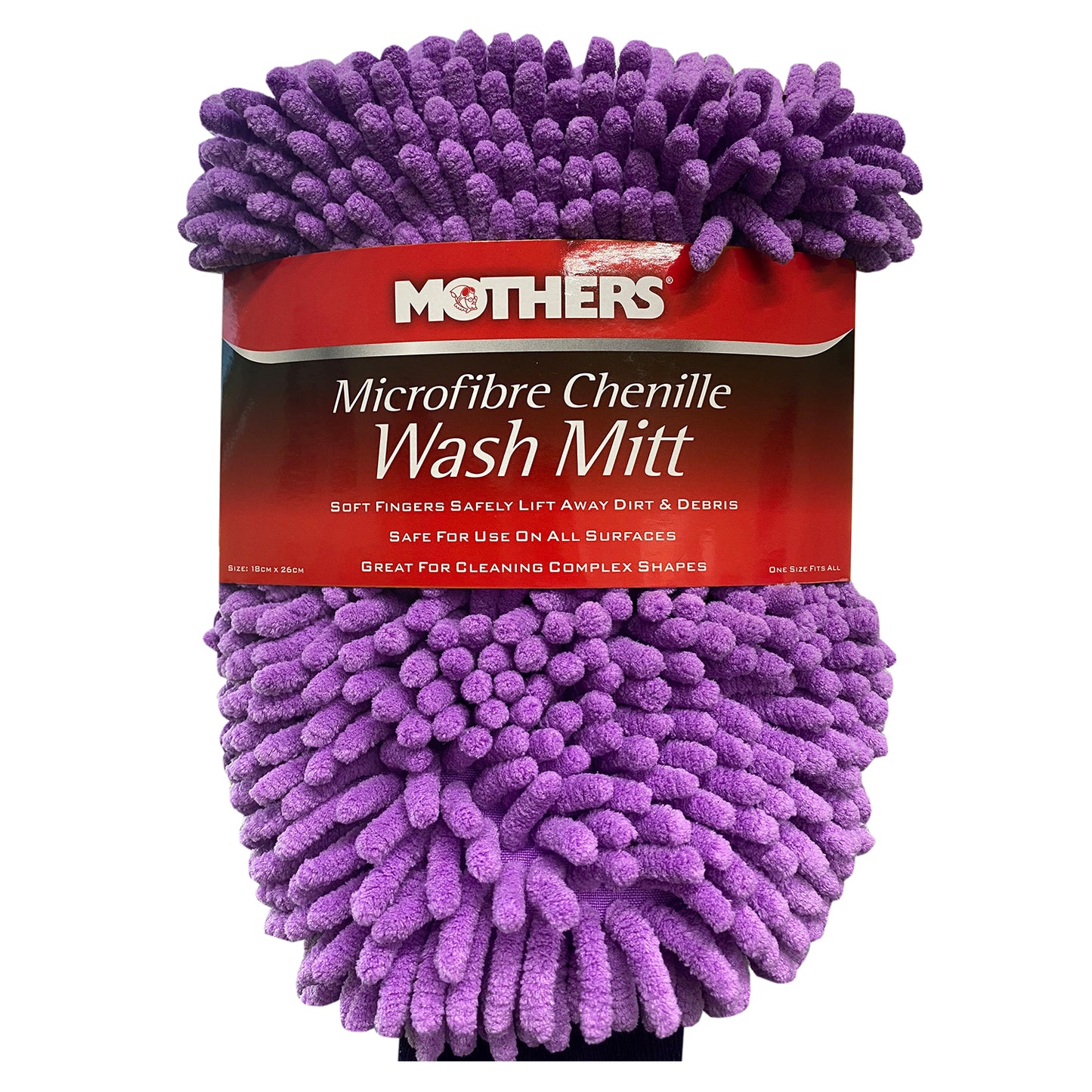 Mothers Microfibre Chenille Wash Mitt Soft Bug Scrub Mesh