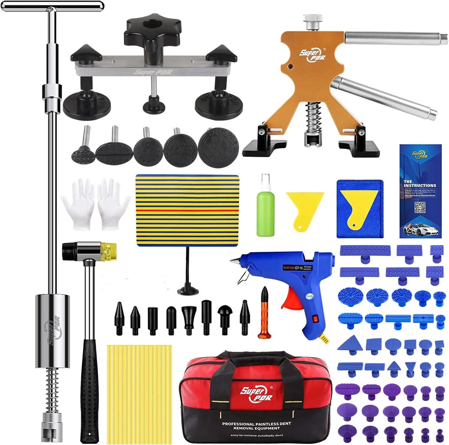 PDR Dent Removal Tool Car Dent Repair Kit Dent Lifter Dent Removal Tool Car Dent Removal Kit Car Dent Removal Tool
