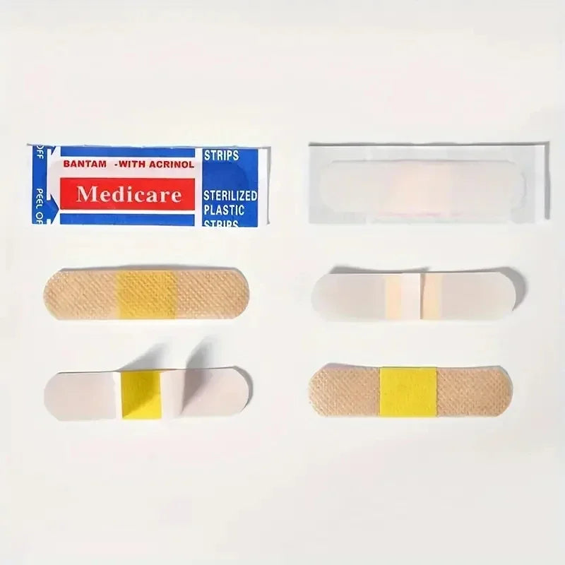 100pcspack Waterproof Wound Dressing Patches Tape First Aid Self-Adhesive Plaster Bandage Non-woven Fabrics Band Aid for Kids