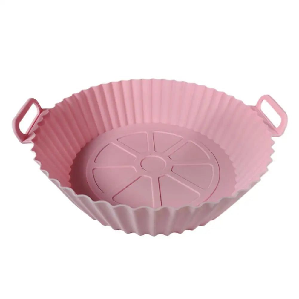 Air Fryer Silicone Liners Air Fryer Silicone Pot Reusable Silicone Air Fryer Liners Food Safe Non Stick Air-Fryer Accessories