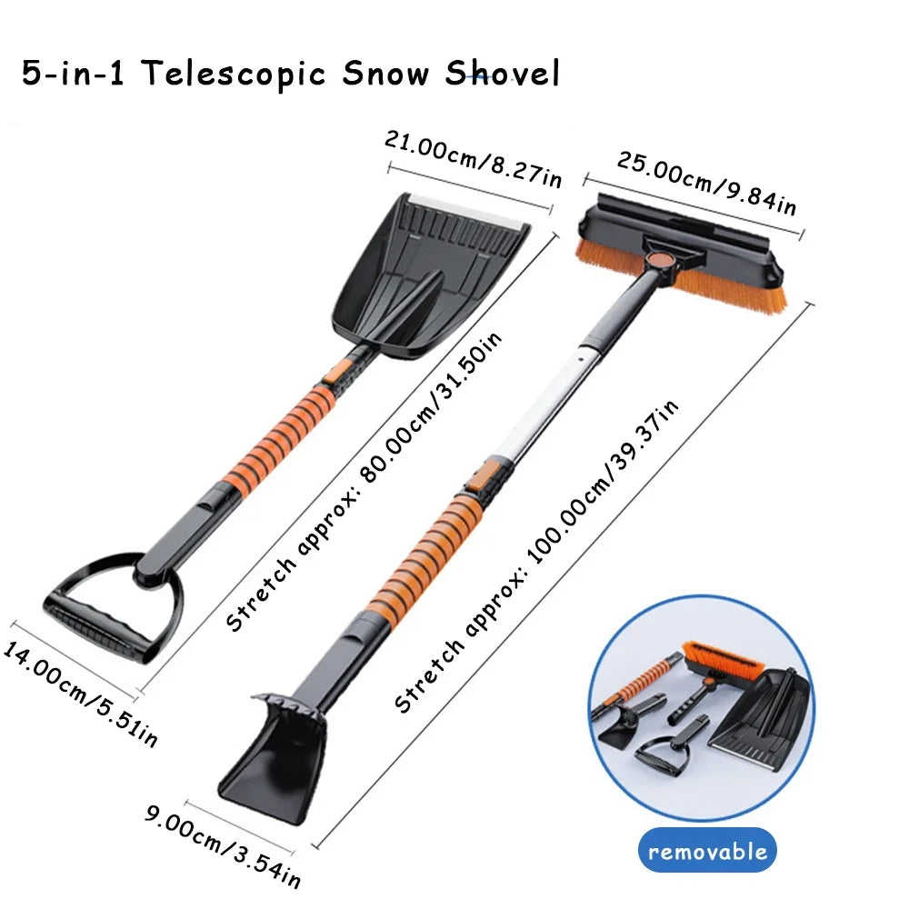 1 Set Car Glass Winter Ice Removing Brush Shovel Tools Retractable Car Snow Glass Remover Cleaner Tool Wash Accessories