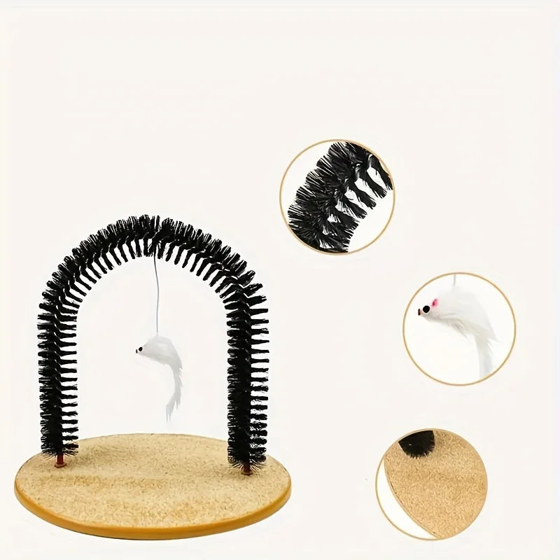 1pc Cat Arch Self Groomer – Massage & Tickle Brush Toy Cats Can't Resist, Pet Grooming Tool