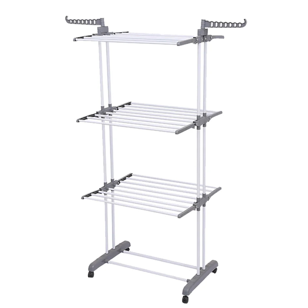 Foldable 3 Tier Clothes Airer Folding Hanger Drying Rack Multi-Functional Stand