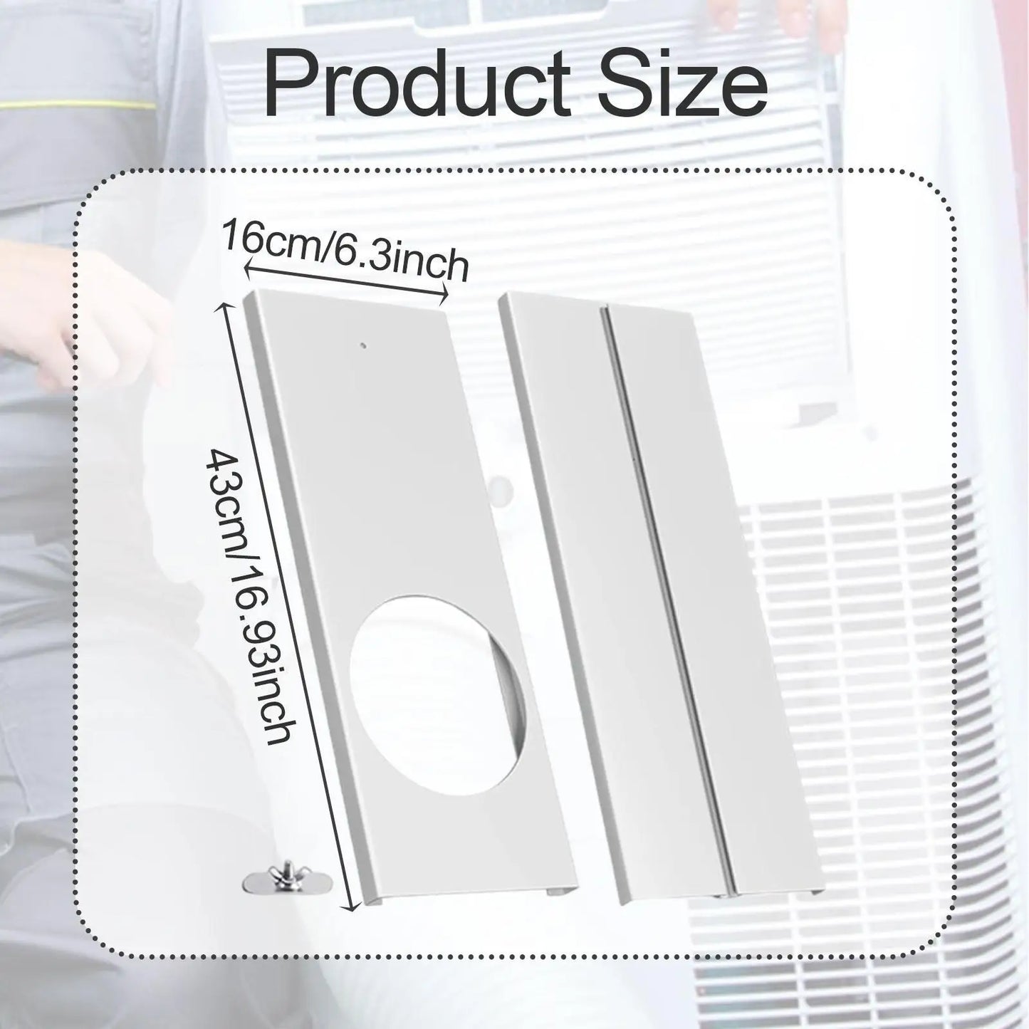 Portable Air Conditioner Window Kit Spare Parts Professional Practical Sturdy Replacement for Exhaust Hose Window Seal Plates