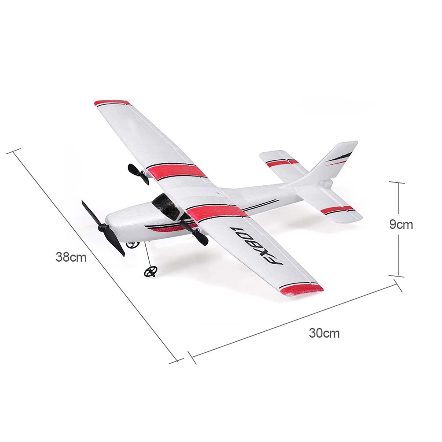 RC Fixed wing RC Airplane FX801 Airplane 2.4GHz 2CH RC Airplane Aircraft Outdoor Flight Toys for Kids Boys with 3 Battery