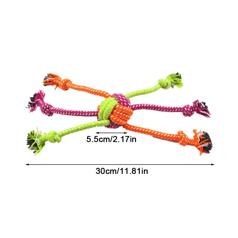 1pc Durable Bite-Resistant Interactive Knot Toy for Dogs- Chewable Rope with Green&Orange Fringes,Playful Design, Dog Toys