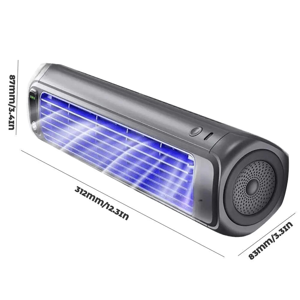 Portable Air Conditioner Fan Desktop Adjustable No Drilling 3 Speeds Cooling Rechargeable Wall Mount Fan Silent for Home