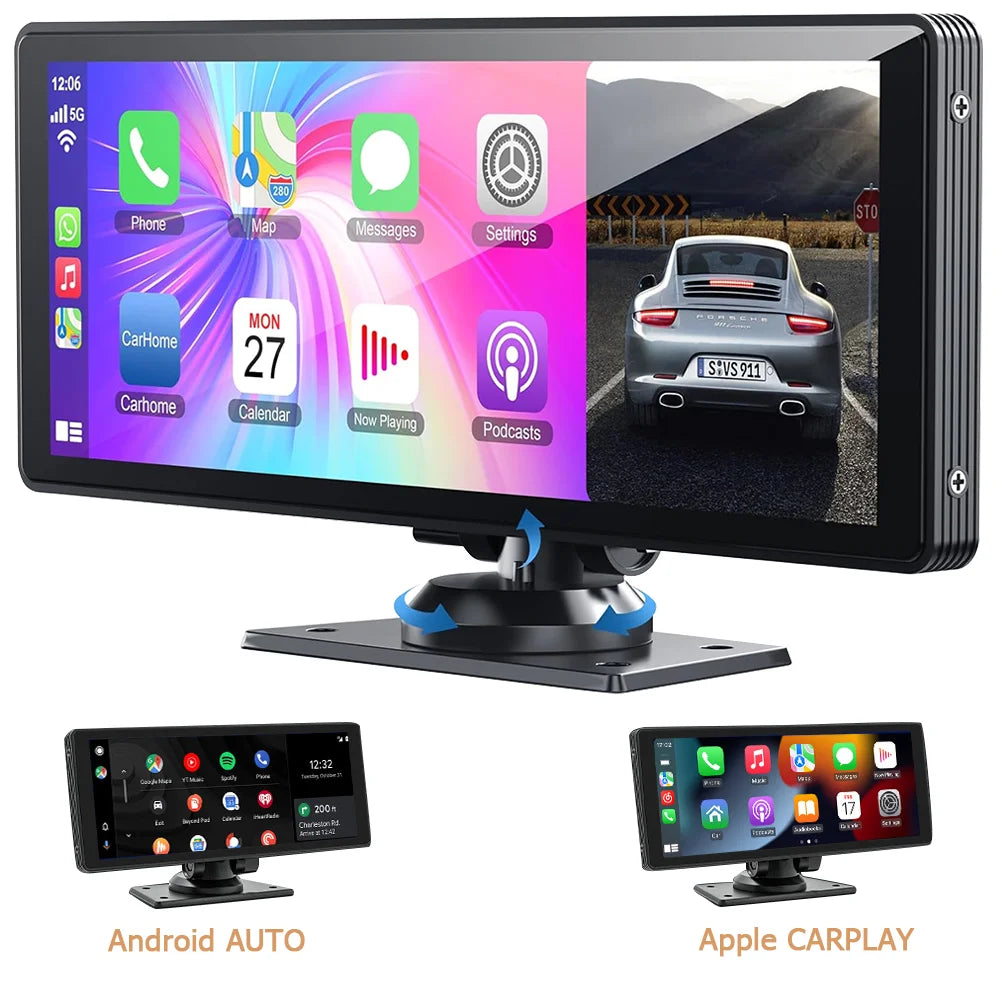 10.26'' Touch Dash Camera Cam 4K Dual Car Recorder for CarPlay Android Auto OZ