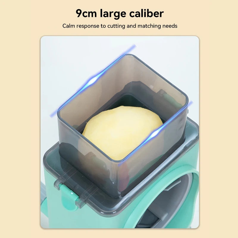 Home Multifunction Vegetable Slicer Manual Grater Vegetable Chopper 3 in 1 Round Cutter Potato Spiralizer Kitchen Accessories 