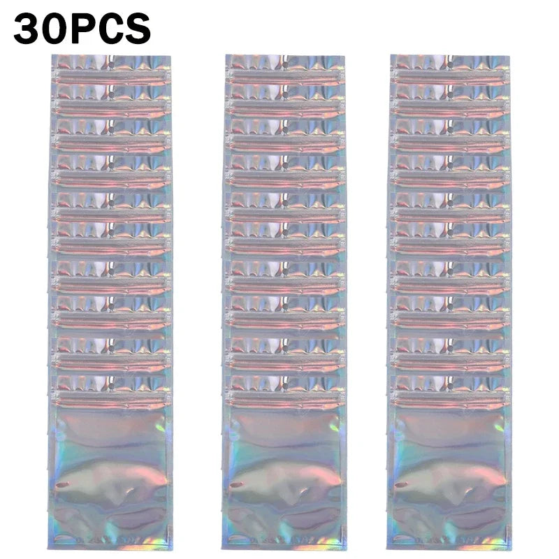 10-200PCS Laser Ziplock Bag Necklace Earrings Jewelry Gift Packing Bags Cell Phone Cases Colorful Packing Bags Kitchen Organizer