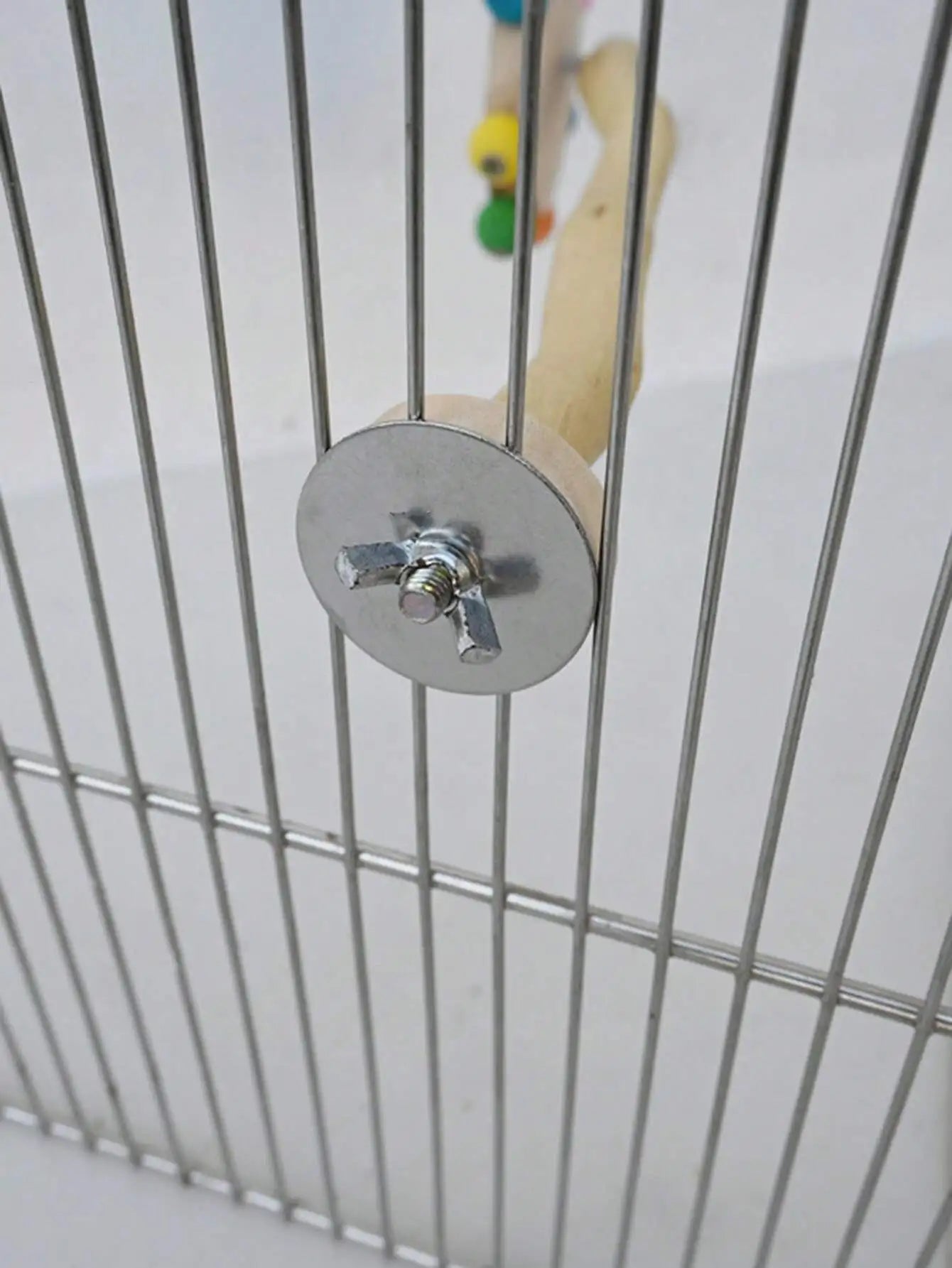 1pc Parrot Toy Spiral Rotating Pole With Cage Stand For Exercise And Fun