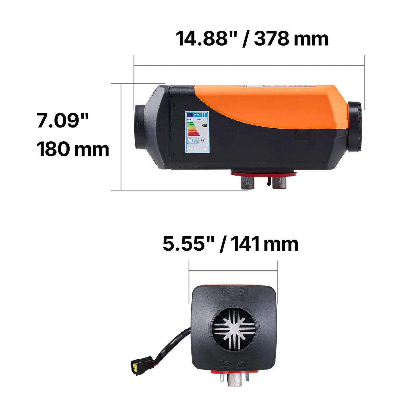 SucceBuy Diesel Air Heater 8 kW DC12-24V Fast Heating Diesel Parking Heater with Remote Control and Digital Display for RV Truck