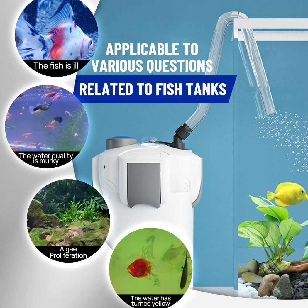 PORIYA HW-303B 1400 L/H Aquarium External Canister Filter Aqua Fish Tank Pond Pump