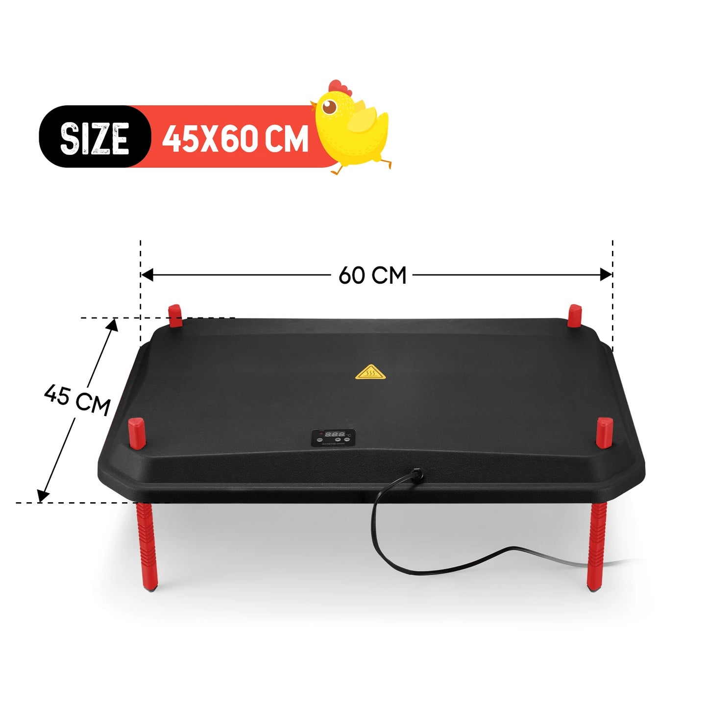 Pet Scene Chick Brooder Heating Plate Chicken Coop Heater Chook Brooding Poultry Warmer Adjustable for 40 to 50 Chicks 45x60cm