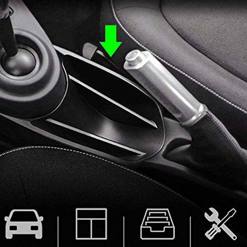 Car Center Console Handrail Armrest Storage Box ABS Black for Smart 453 Fortwo Forfour 2015-2019 Accessories
