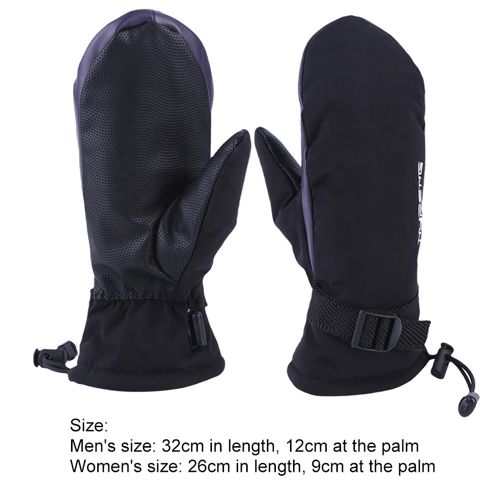 Electric Heating Gloves USB Charging Snowboard Gloves Cold-Proof 3 Gear Temperature for Climbing Hiking Cycling (No battery)