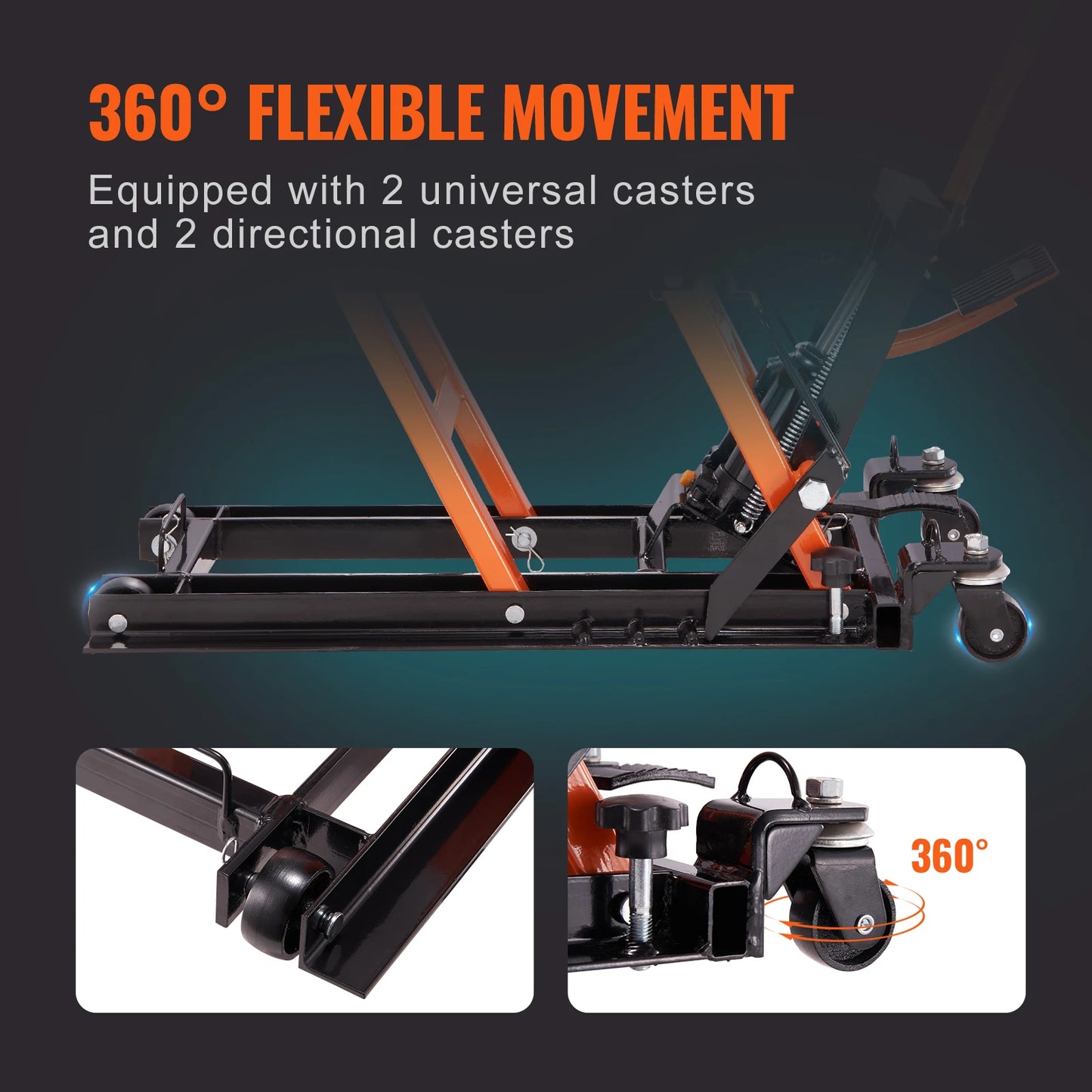 SucceBuy Steel Hydraulic Motorcycle Jack Stand 1500 LBS ATV Scissor Lift 4.7"-15" Scissor Lift Jack Stand for Motorcycle ATV