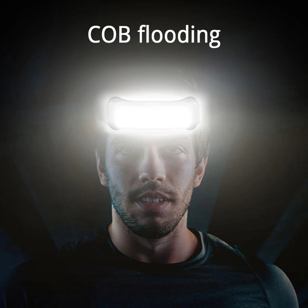 USB Rechargeable LED Headlamp Waterproof Head Lamp Adjustable Headband Head Light for Outdoor Camping Running Cycling Fishing