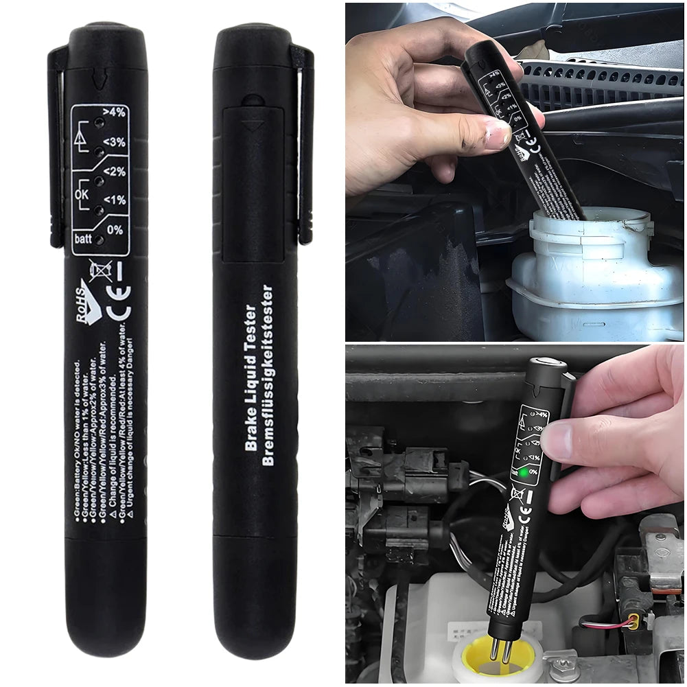 Accurate Oil Quality Diagnostic Tool LED Indicator Car Brake Fluid Tester Oil Quality Detector Car Vehicle Auto Testing Tool