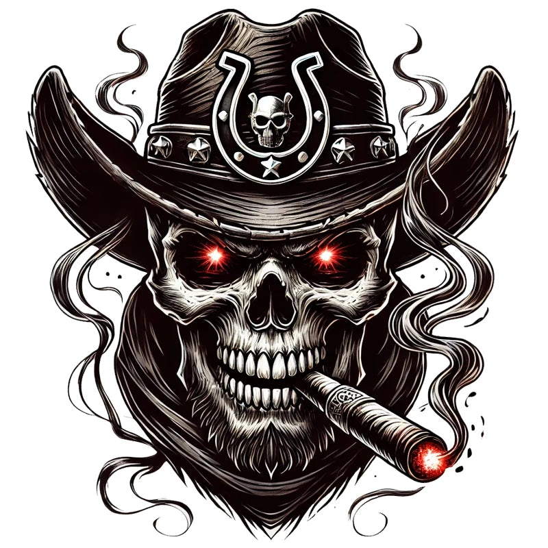Western Cowboy Skull Car Stickers Halloween decorations Decals For Car Bumper Windows Motorcycle Laptop Walls Car Accessories