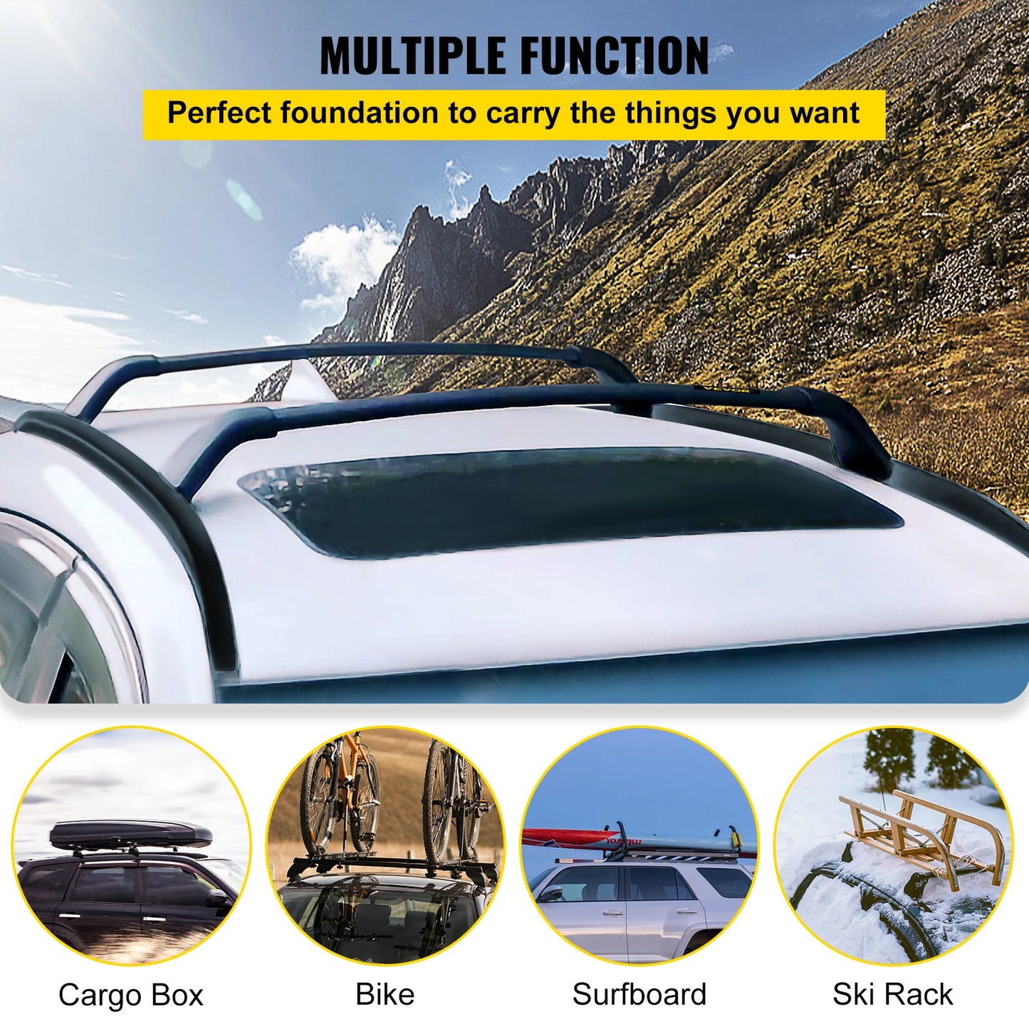 VEVOR Roof Rack Rail Cross Bar 165LBS Aluminum Roof Rails Crossbars Replacement Cross Bars Cargo Carrier for CX-5 CX5 2017-2019