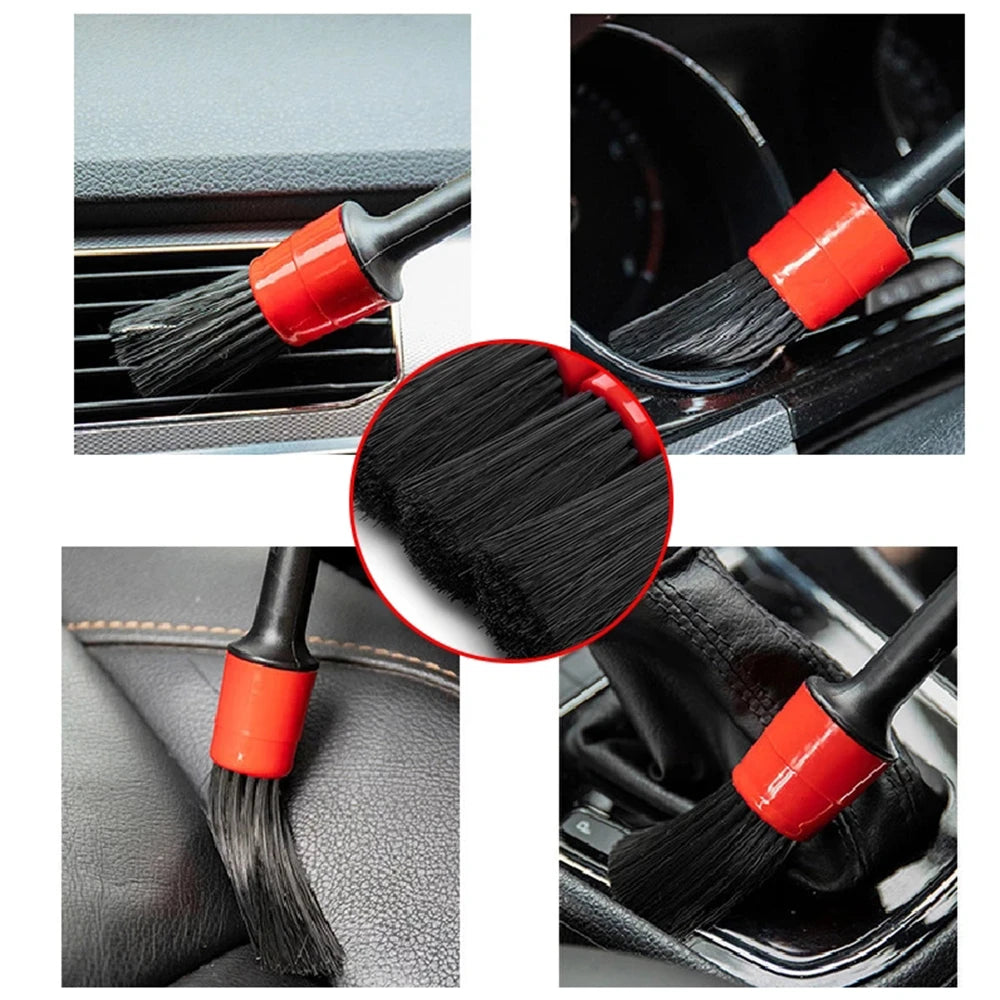 10PCS Car Detailing Cleaning Brush Set For Dashboard Crevice Engine Wheel Air