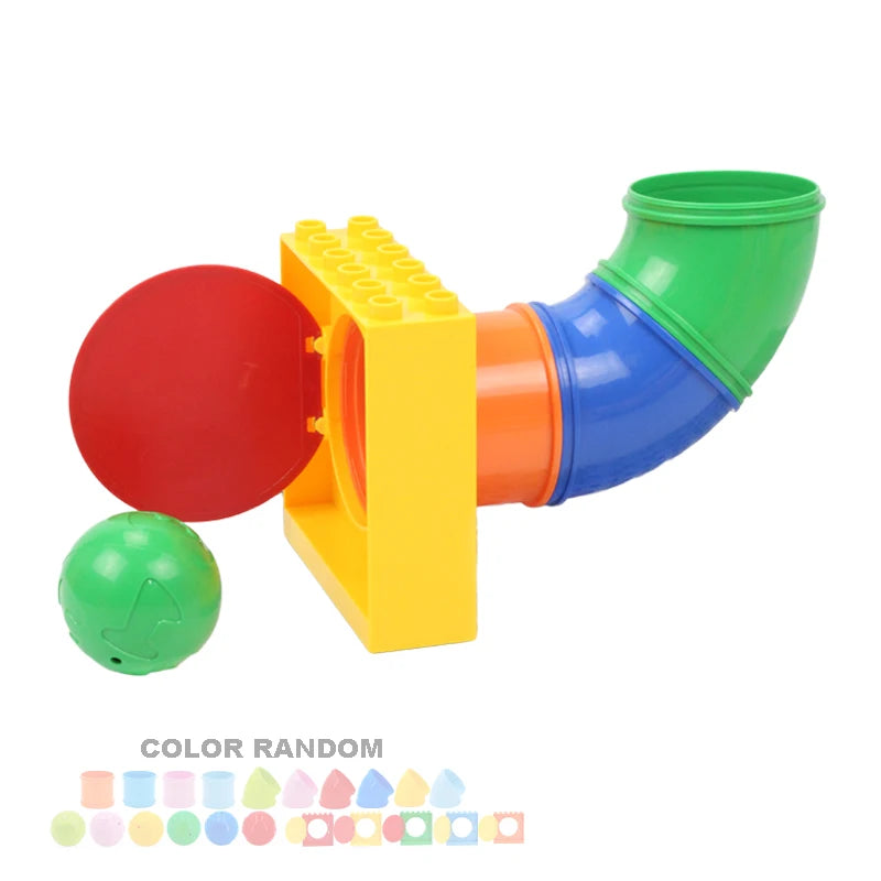 Big Building Blocks Playground Pipeline Parts Slide Ladder Swing Compatible Bricks Sets Baby Assemble Education Montessori Toys