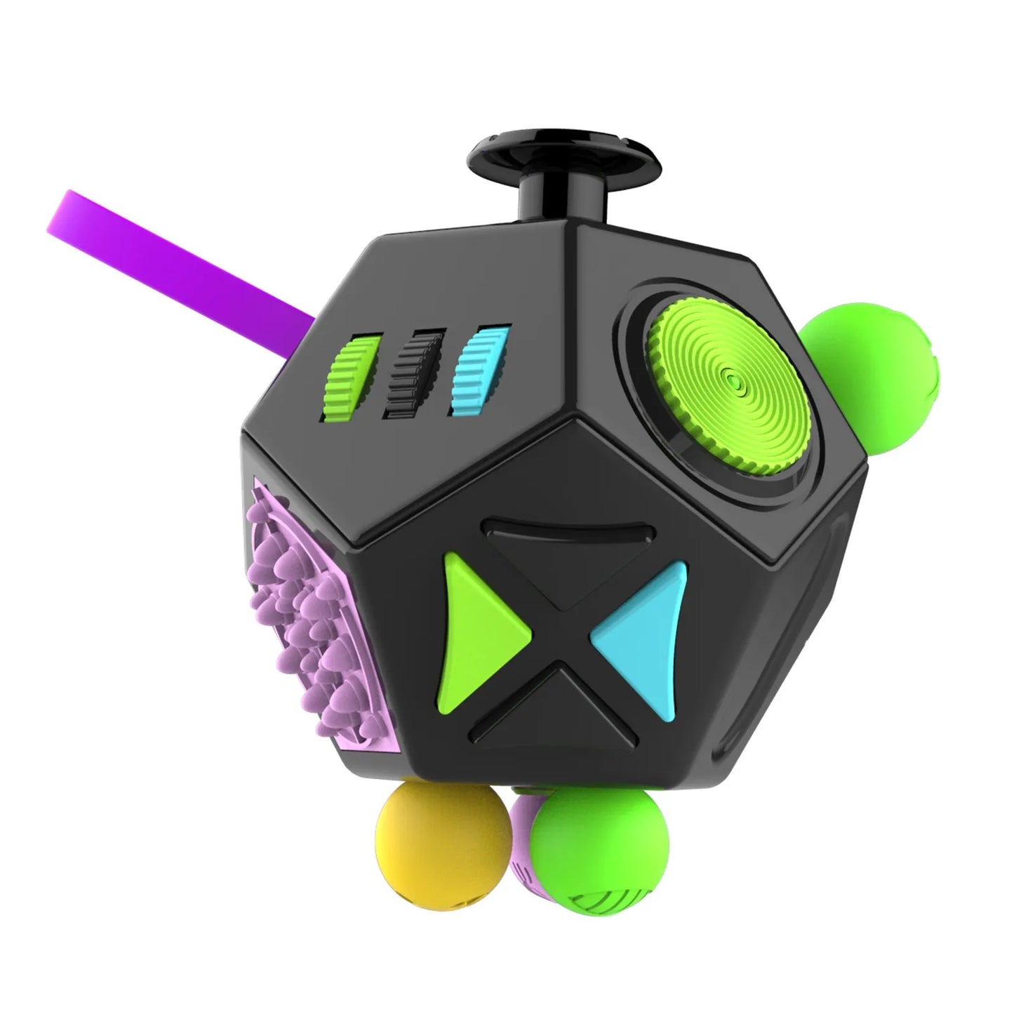 Fidget Cube EDC Anti Stress Relief Toys Anxiety Antistress Sensory Fidgeting Dice Toy For Kids Adults Autism ADHD Focus 12 Sides