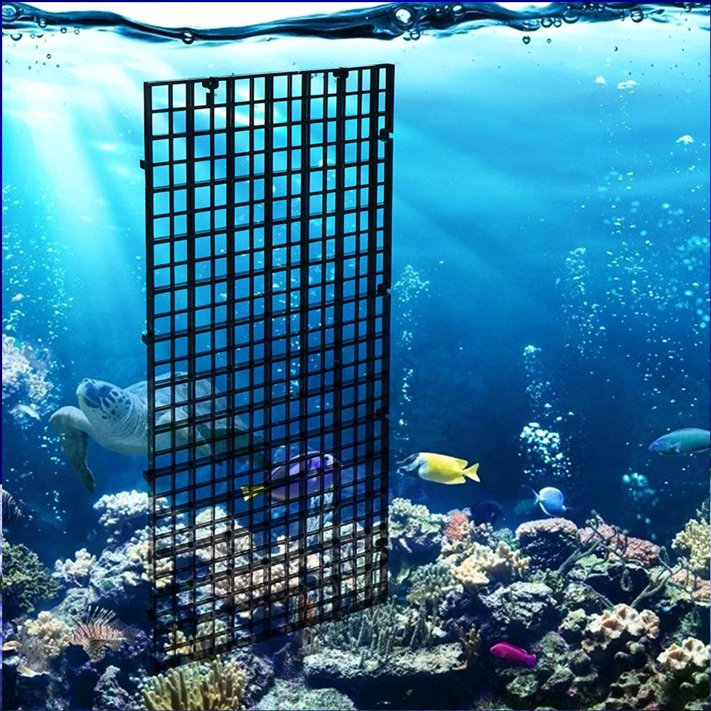 8PCS Plastic Fish Grid Divider Durable Holder Fish Tank Tray Egg Crate Aquarium