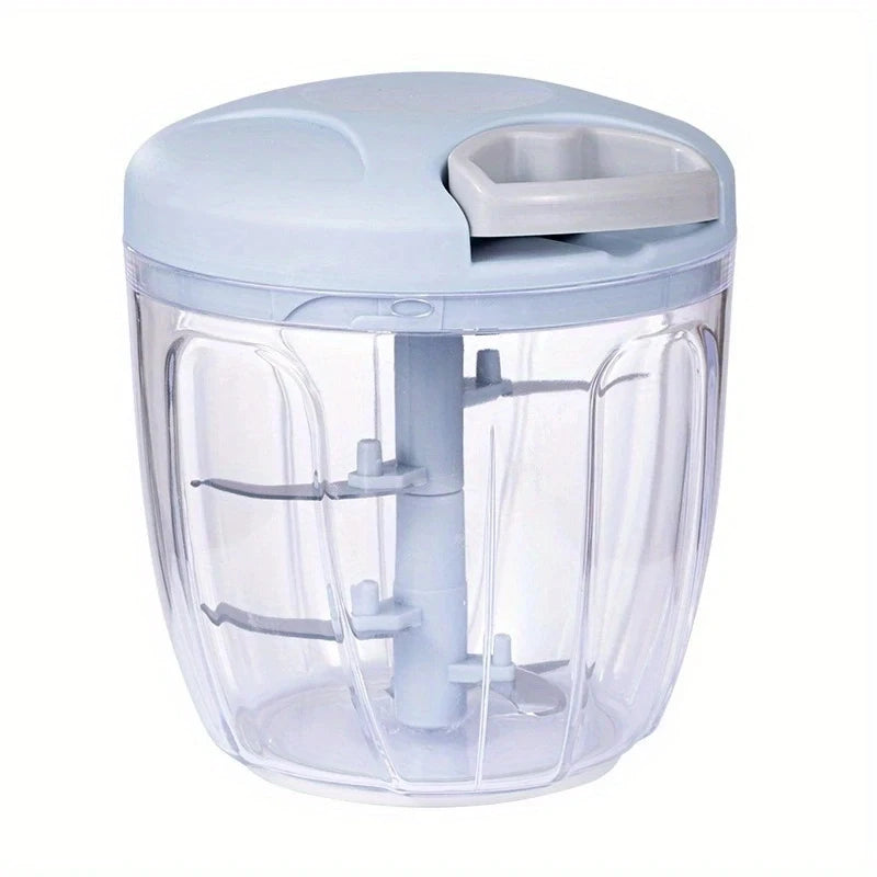 Garlic Mincer Hand Cutter - Hand Pull String Food Processor Vegetable Chopper - for Onion, Ginger, Fruits, Nuts, Dishwasher Safe