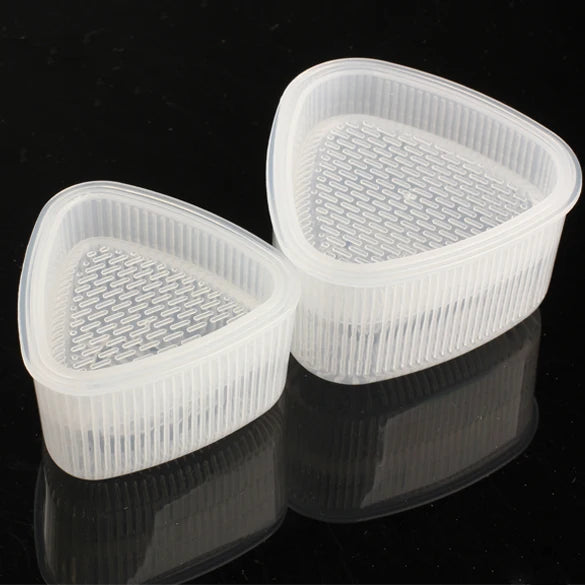 4pcs Triangle Sushi Making Kit Non Stick Onigiri Rice Ball Food Press Plastic Transparent Kitchen Accessories for Children Bento