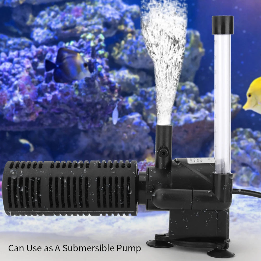 3 in 1 Aquarium Internal Filter Silent Fish Tank Filter Aquarium Water Purifier Submersible Water Purifier Aquarium Accessories