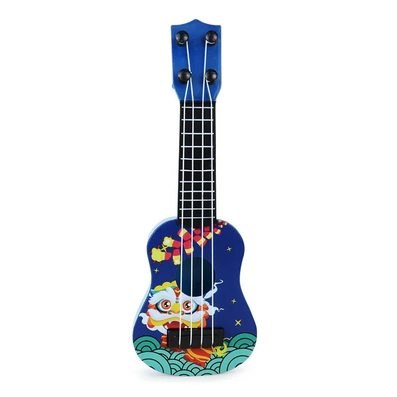 Mini Guitar 4 Strings Classical Ukulele Guitar Toy Musical Instruments for Kids Children Beginners Early Education Small Guitar