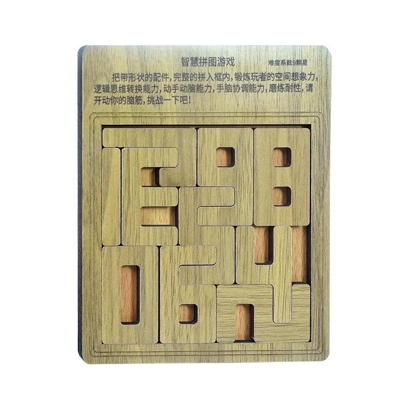 Wooden Board Puzzle Kids Educational Math Tangram Puzzles Game Toys for Adults Children
