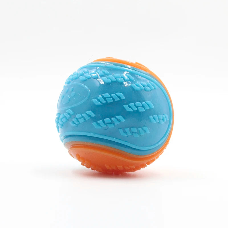 Dog Chew Ball Toy Drinding Teeth Bite-resistant Silicone Ball Puppy Toy Squeaky Teeth Cleaning Training Dog Toy Supplies