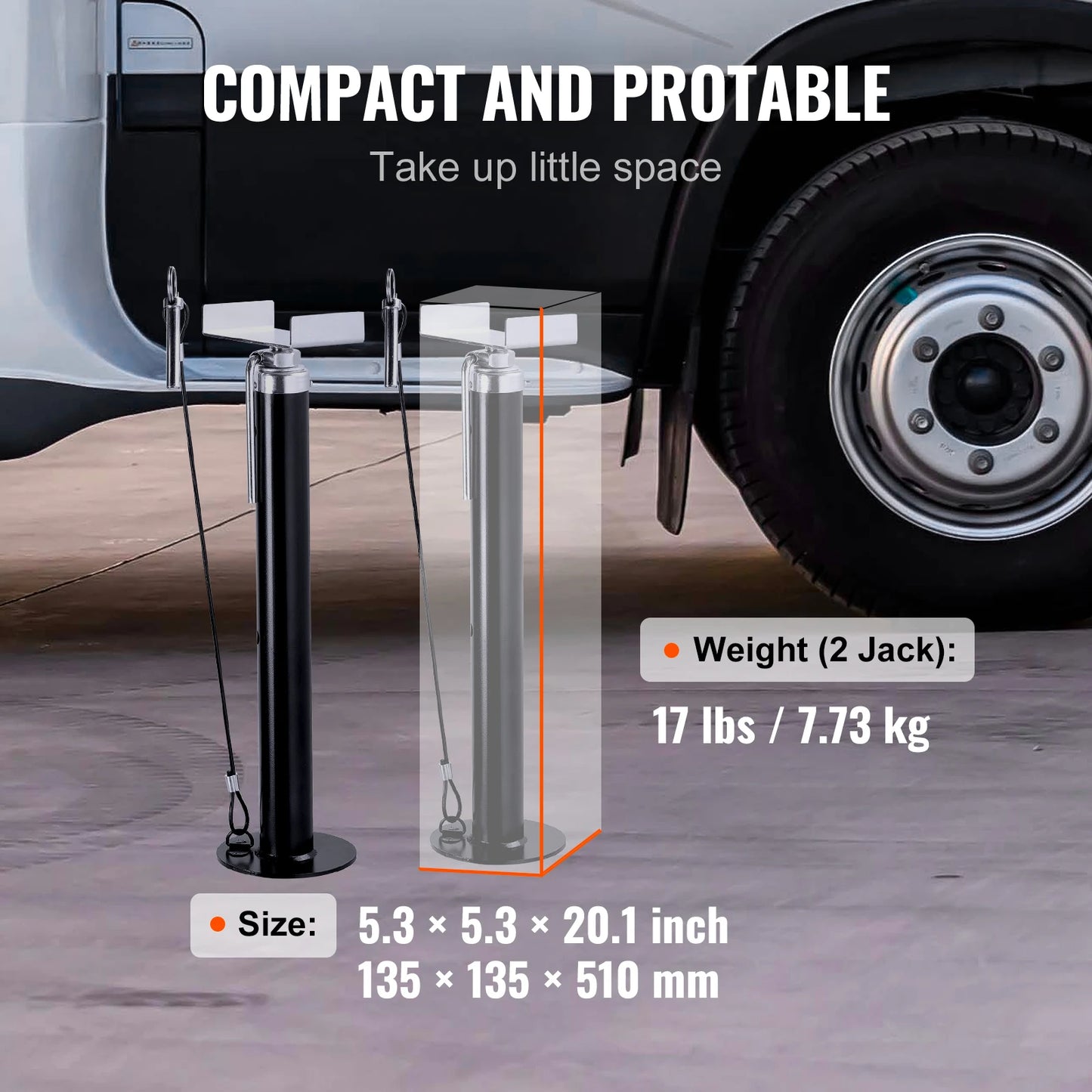 SucceBuy RV Slide Out Support Jacks 5000 lbs Capacity Each Slide Out Stabilizer For RV Camper and Travel Trailer