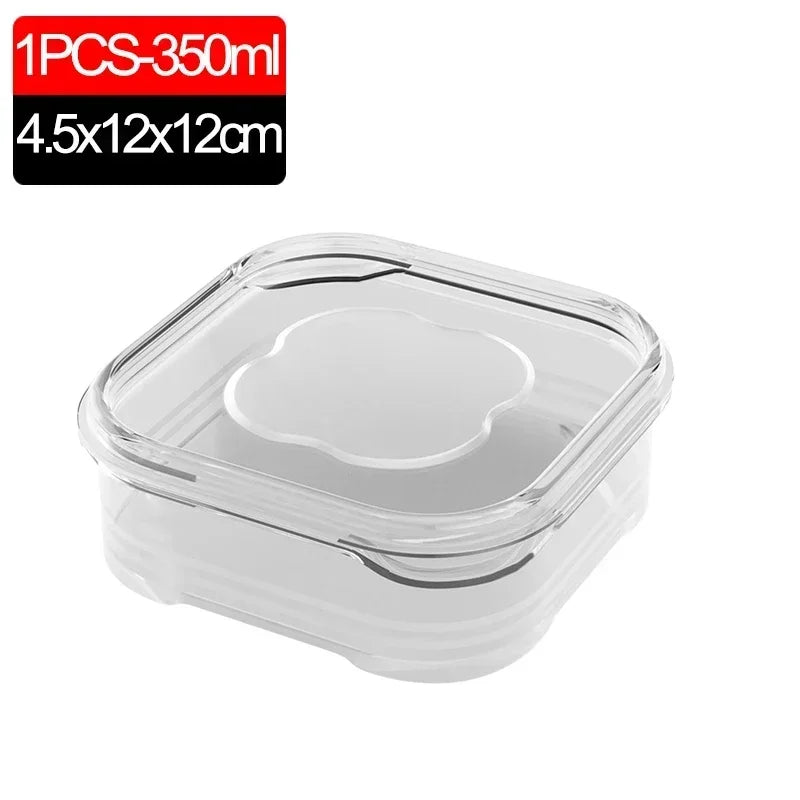 1/10PC Small Food Preservation Boxes Refrigerator Frozen Meat Vegetable Fresh-Keeping Box Transparent Kitchen Sealed 2030