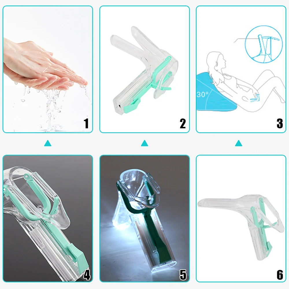 Vaginal Speculum LED Reusable Professional Surface Painless Adjustable Medical Speculum for Women Ladies Checking