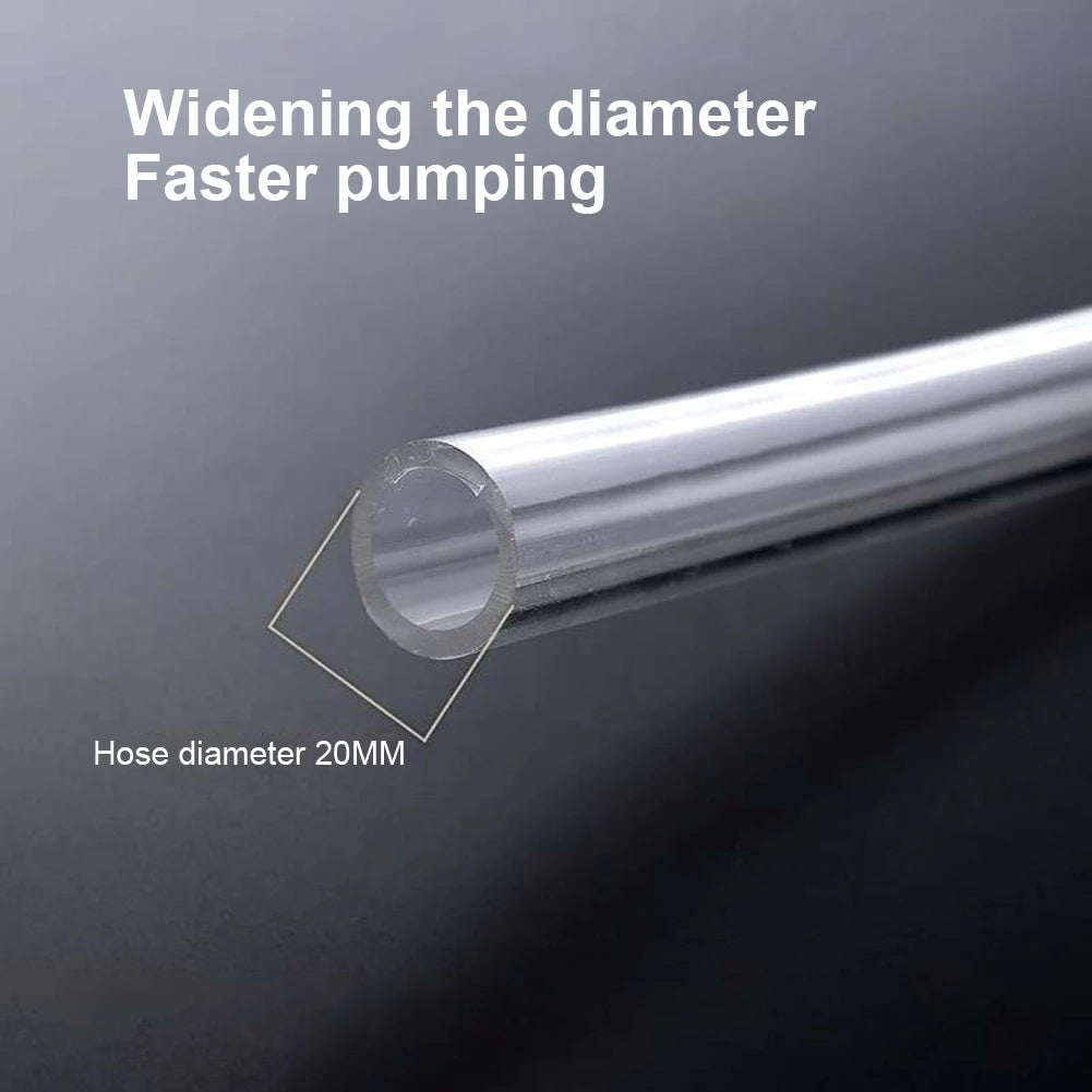 Hand Straw Pump with Hose High Flow Siphon Hand Pump Portable Manual Car Fuel Transfer Pump Fit for Fuel Petrol Diesel Gasoline