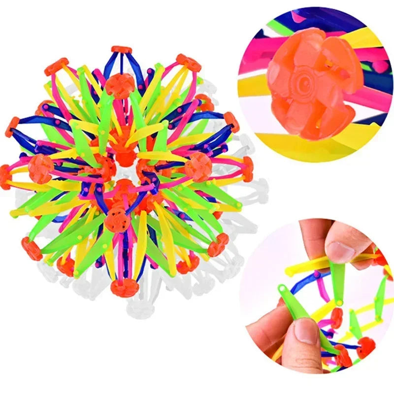 Children Magic Telescopic Ball Outdoor Flower Ball Throwing Ball Variety Blossom Party Funny Props Parent-Child Interaction Toy