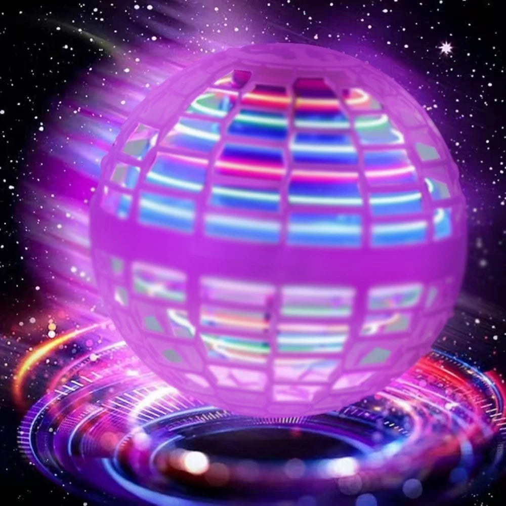 Flying Ball Children's Hand Controlled Color LED Cosmic Globe 360 °Rotating Suspension Ball Suitable for Indoor and Outdoor Toy
