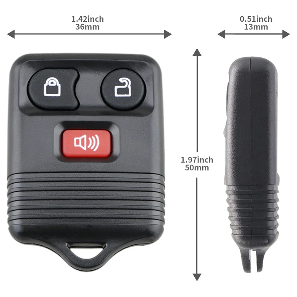 1PCS Car Key Clicker Transmitter 3 Buttons Car Key Transit Keyless Entry Fob 315MHZ Remote Car Key for Ford F150 F250 F350 F450