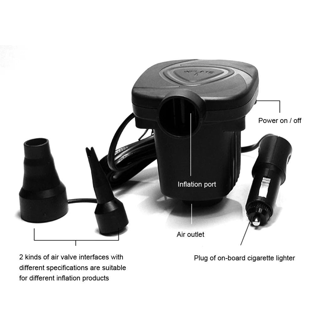 Portable Electric Air Pump Lightweight Electric Inflatable Compressor for Swimming Ring Air Mattress Pool