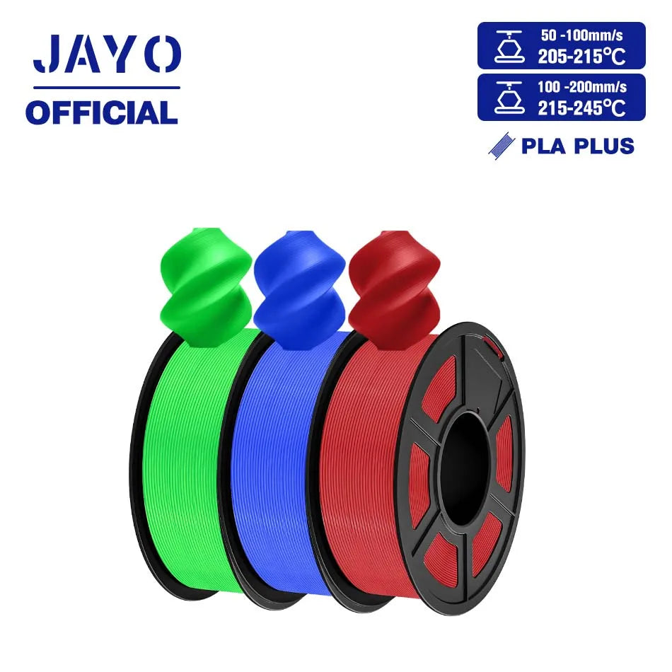 JAYO PLA+ 3D Filament PLA Plus 3D Printer Filament Neatly Wound PLA 1.75mm For FDM 3D Printers High Toughness Materials