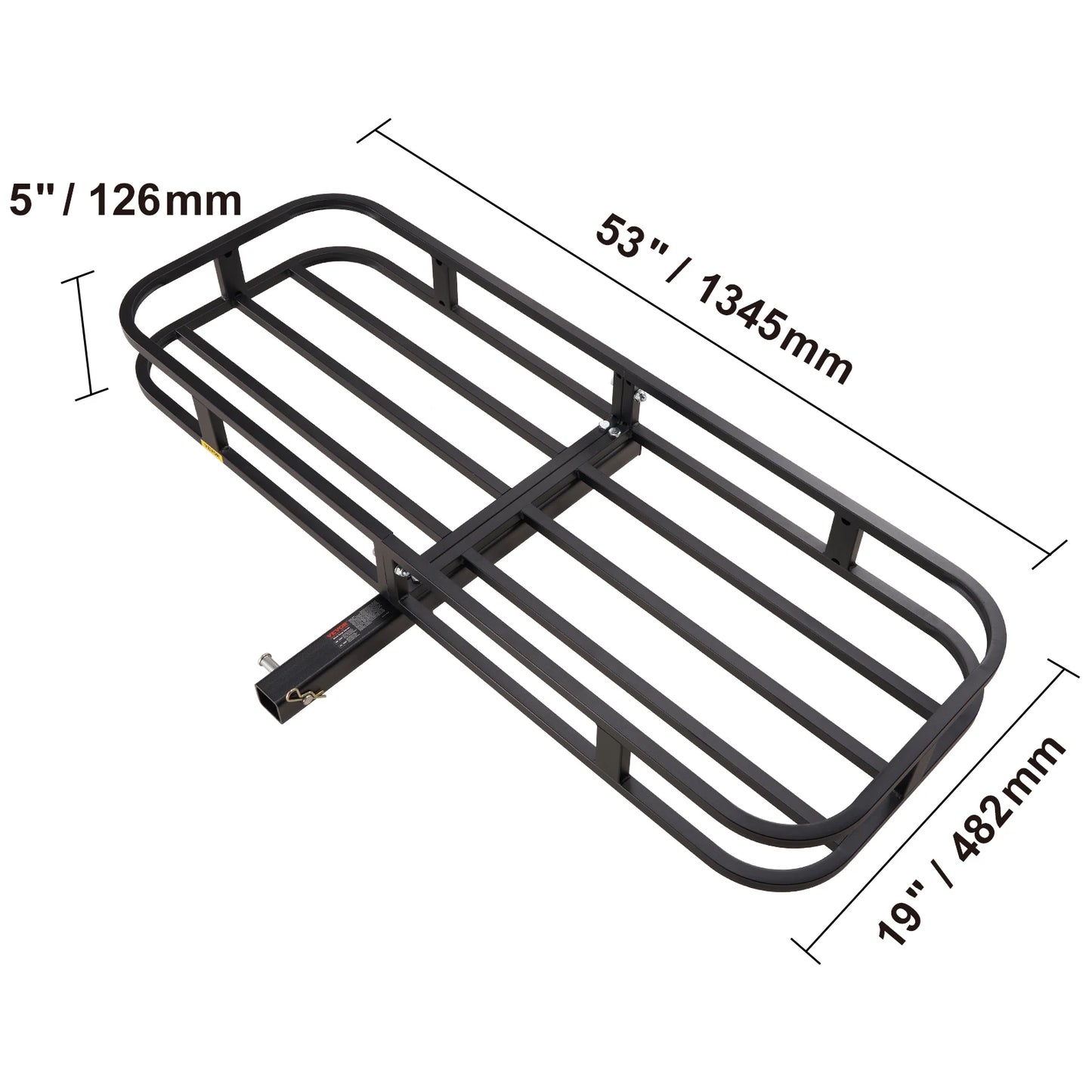 SucceBuy 47/53/60 in Hitch Cargo Carrier 400/500lb Capacity Trailer Hitch Mount Aluminum Cargo Basket for Truck Pickup Camping